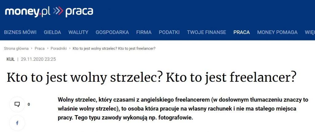 money.pl definicja freelancera
