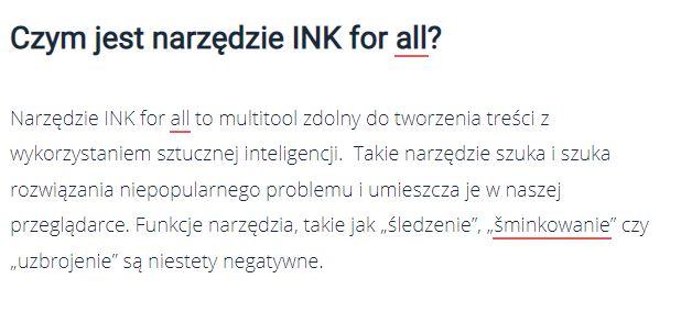 INK for all AI writer