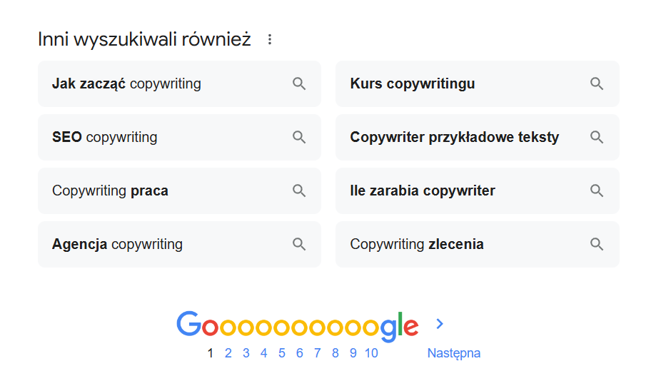 Sekcje „People Also Ask” (PAA) z powiązanymi pytaniami
